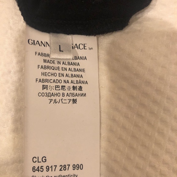 Gianni Versace  large black Cotton T-shirt with metallic studs and beads - Picture 10 of 10